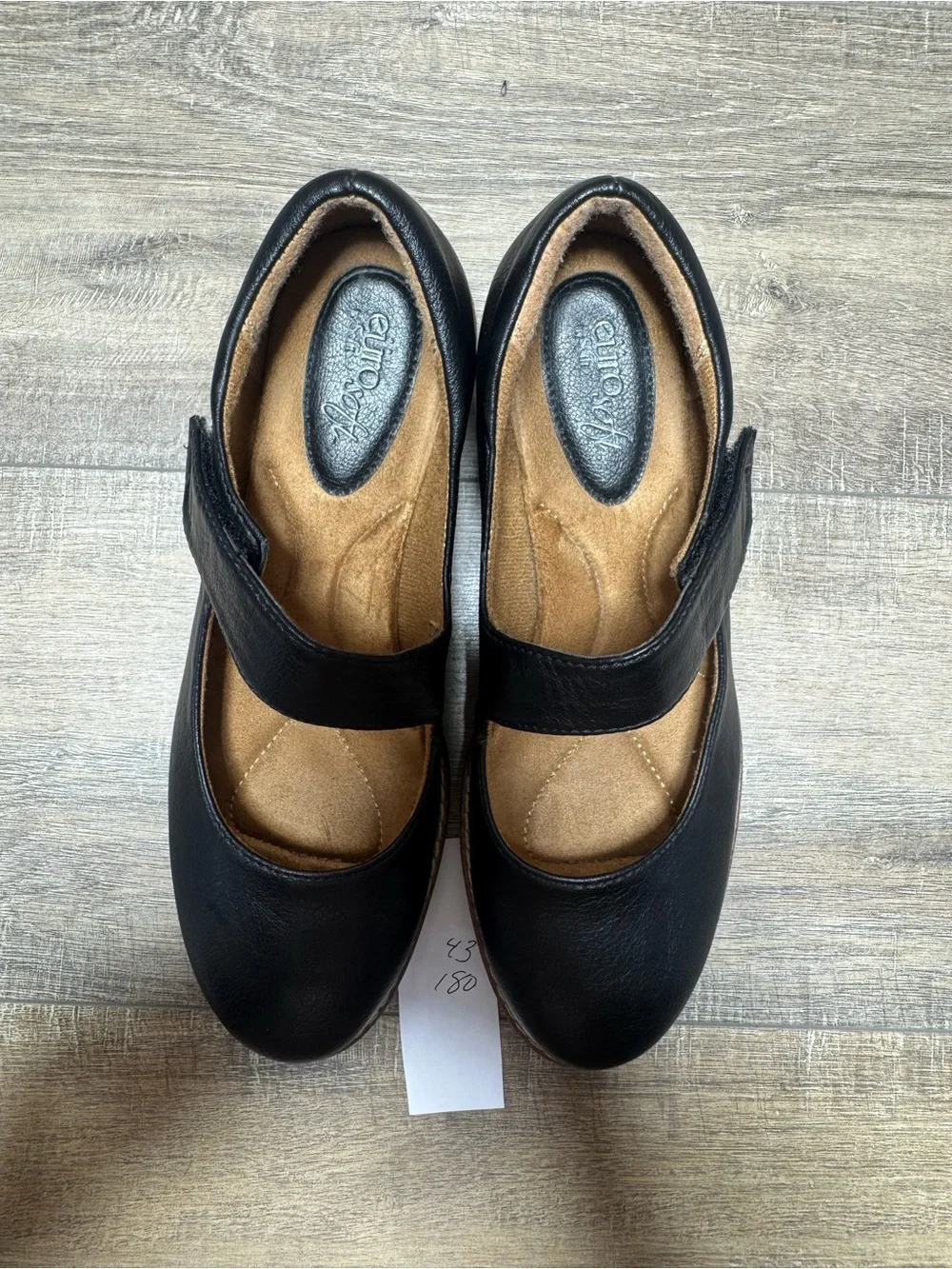Black Mary Jane Platform Flats with Mary Jane Strap
